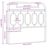 vidaXL Tête de lit de remplacement métal blanc 100 cm