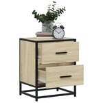 vidaXL Tables de chevet 2 Pièces chêne sonoma 40x31x50 cm bois ingénierie