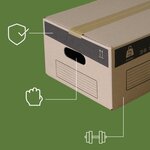 Pack and Move - Lot 50 cartons déménagement stockage S - 36 x 28x 18 cm - Poignées renforcées - 1 adhésif offert