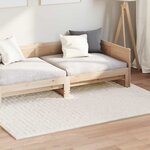vidaXL Tapis de surface HUARTE Crème 170 x 120 cm Polyester