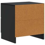 vidaXL Cabinet de chevet 2 pièces Noir 43 x 34 5 x 44 5 cm