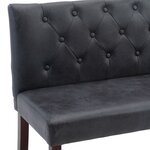 vidaXL Banc 120 cm Gris Similicuir daim