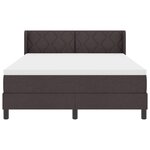 vidaXL Lit boxspring avec matelas Marron foncé 160 x 200 cm