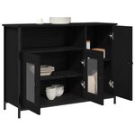 vidaXL Buffet Chêne noir 100 x 35 x 75 cm Bois d'ingénierie