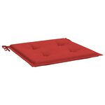 vidaXL Coussins de chaise jardin lot de 6 rouge 40x40x4cm tissu oxford