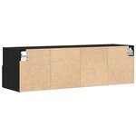 vidaXL Meuble TV mural Chêne noir 100 x 30 x 30 cm Bois d'ingénierie