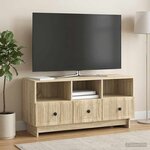 vidaXL Meuble TV Chêne Sonoma 102 x 34 5 x 50 cm Bois d'ingénierie