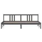 vidaXL Cadre de lit sans matelas bois massif gris 200x200 cm