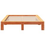vidaXL Cadre de lit sans matelas cire marron 140x190cm bois pin massif