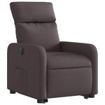 vidaXL Fauteuil inclinable électrique marron foncé tissu