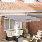 vidaXL Store rétractable manuel gris clair 350x250 cm