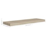 vidaXL Étagères murales flottantes 2 Pièces Chêne 80x23 5x3 8 cm MDF