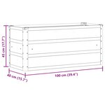 vidaXL Jardinière Anthracite 100 x 40 x 45 cm Acier