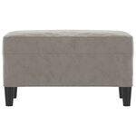 vidaXL Banc Gris clair 70x35x41 cm Velours