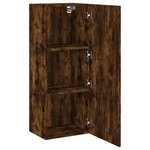 vidaXL Meuble TV mural chêne fumé 40 5x30x102 cm bois d'ingénierie