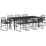 vidaXL Ensemble de salle à manger de jardin 9 pièces en rattan synthétique noir