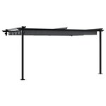 vidaXL Gazebo mural Anthracite Acier