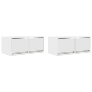 vidaXL Meubles TV 2 Pièces blanc 60x31x25 5 cm bois d'ingénierie