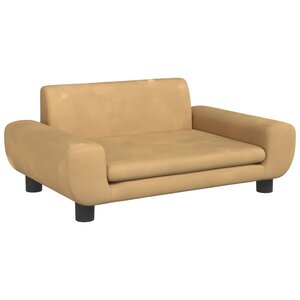 vidaXL Canapé pour enfants marron 70x45x33 cm velours
