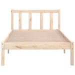 vidaXL Cadre de lit sans matelas bois massif 100x200 cm