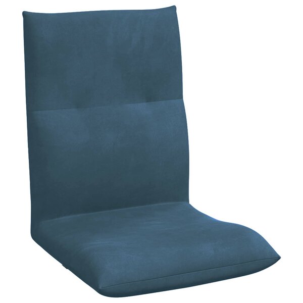 vidaXL Fauteuil de sol ajustable Bleu Velours