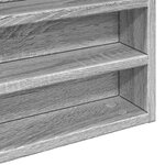 vidaXL Armoire à vitrine sonoma gris 80x8 5x58 cm bois d'ingénierie