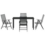 vidaXL Ensemble de Salle à Manger de Jardin en Acier Anthracite