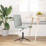 vidaXL Chaise à manger Gris clair Velours