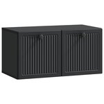 vidaXL Meuble TV mural Noir 59 5 x 31 x 30 cm Bois d'ingénierie