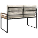 vidaXL Banc à couches en bois avec coussin Uni Crème 114 x 55 x 77 cm