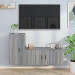 vidaXL Ensemble de meubles TV 2 Pièces Sonoma gris Bois d'ingénierie