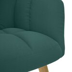 vidaXL Chaise de relaxation Vert foncé Tissu