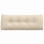 vidaXL Coussin de Dos Crème 120 x 24 x 50 cm tissu