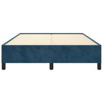 vidaXL Cadre de lit sans matelas bleu foncé 140x200 cm velours
