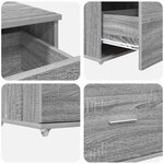 vidaXL Armoire à tiroirs Gris 55 x 45 x 33 5 cm Bois d'ingénierie