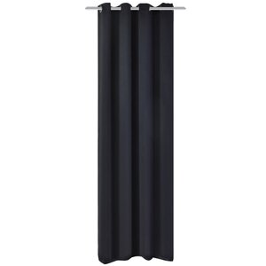 vidaXL Rideau occultant avec œillets métalliques 270 x 245 cm Noir