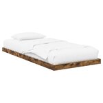 vidaXL Cadre de lit surélevé Chêne fumé 86 5 x 190 cm