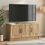 vidaXL Meuble TV 99 x 34 5 x 47 cm Chêne artisanal Bois d'ingénierie