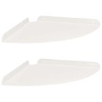 vidaXL Étagère Flottante d'Angle 2 pc Blanc 30 x 30 x 2 cm