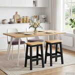 VidaXL Tabouret de bar haut EKAI 2 Pièces Noir 40 x 29 x 63 cm