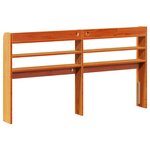 vidaXL Tête de lit avec étagères marron cire 140 cm bois massif de pin