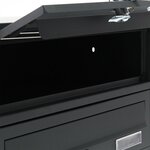 Bloc 5 boites aux lettres 5 compartiments pied de support courrier acier galvanisé anthracite