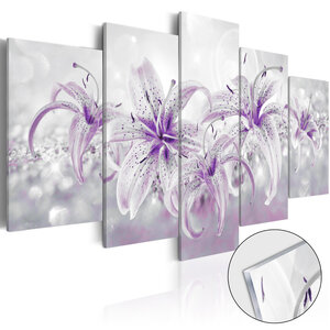 Tableau sur verre acrylique - purple graces [glass] l x h en cm 100x50