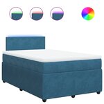 vidaXL Sommier à lattes de lit et matelas bleu 120x200 cm velours