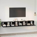vidaXL Ensemble meuble TV 4 Pièces Chêne noir 60 x 30 x 30 cm