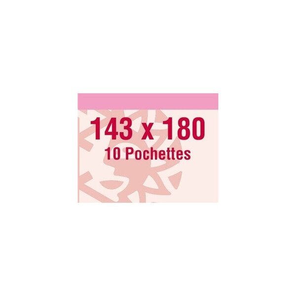 Pochettes double soudure 143 x 180 mm pour bloc Cinémathèque. Fond - Transparent