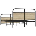 vidaXL Cadre de lit sans matelas 120x190 cm cm chêne sonoma