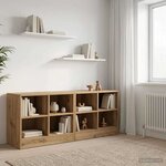 vidaXL Armoire de lit 2 Pièces Chêne artisanal 66 x 33 x 48 cm