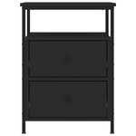 vidaXL Table de chevet noir 44x45x60 cm bois d’ingénierie