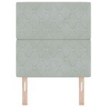 vidaXL Tête de lit avec tête de lit Gris clair 80 cm Cuir synthétique